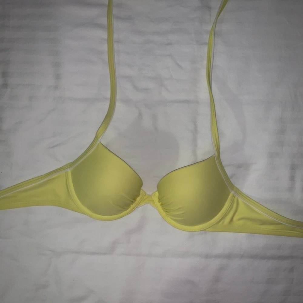 Aerie Pretty Light Yellow Bridget bikini top 34B